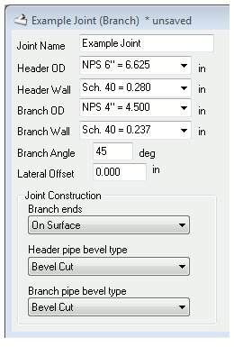 joint parameters